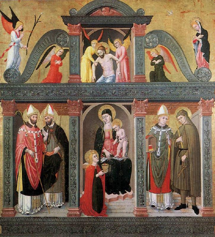 DOMENICO DA TOLMEZZO St Lucy Altarpiece (Pala di S. Lucia) eth oil painting picture